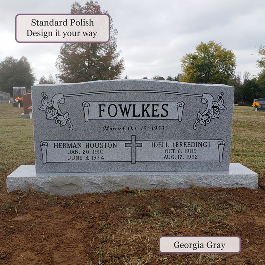 Companion Monument – 48x6x22 upright on 60x12x6 Base