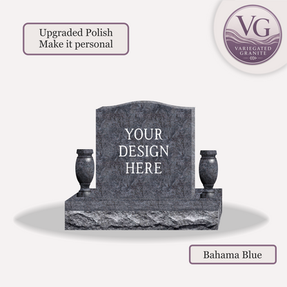 Upright Monument With 2 Vases – 20x4x20 upright on 32x8x6 Base