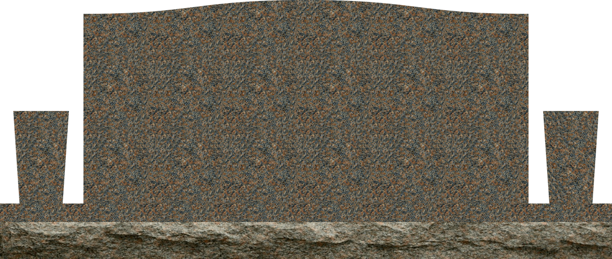 Companion Monument With 2 Vases – 48x6x22 upright on 66x12x6 Base