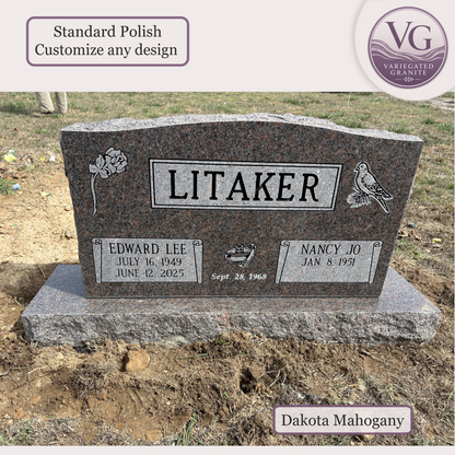 Companion Monument – 36x6x20 upright on 48x12x6 Base
