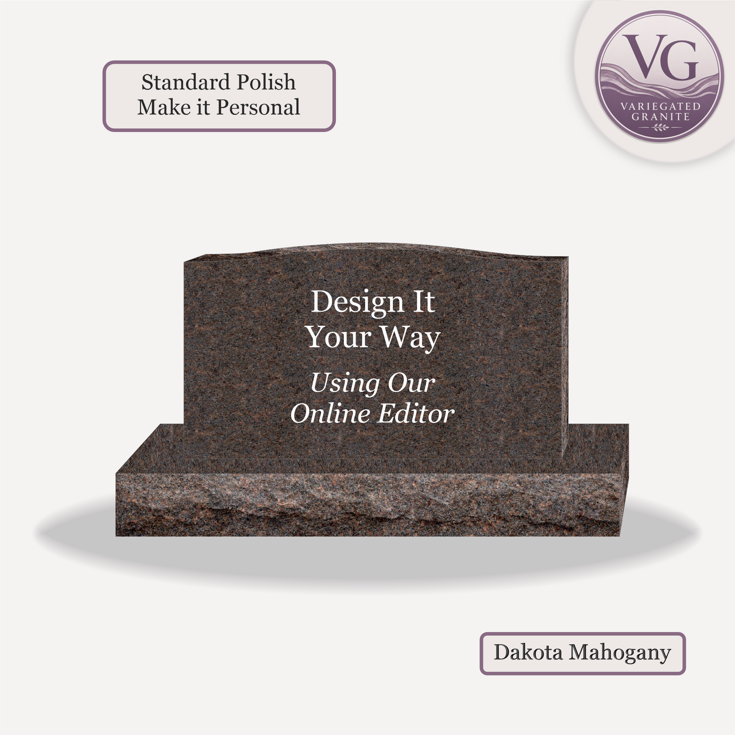 Companion Monument – 36x6x20 upright on 48x12x6 Base