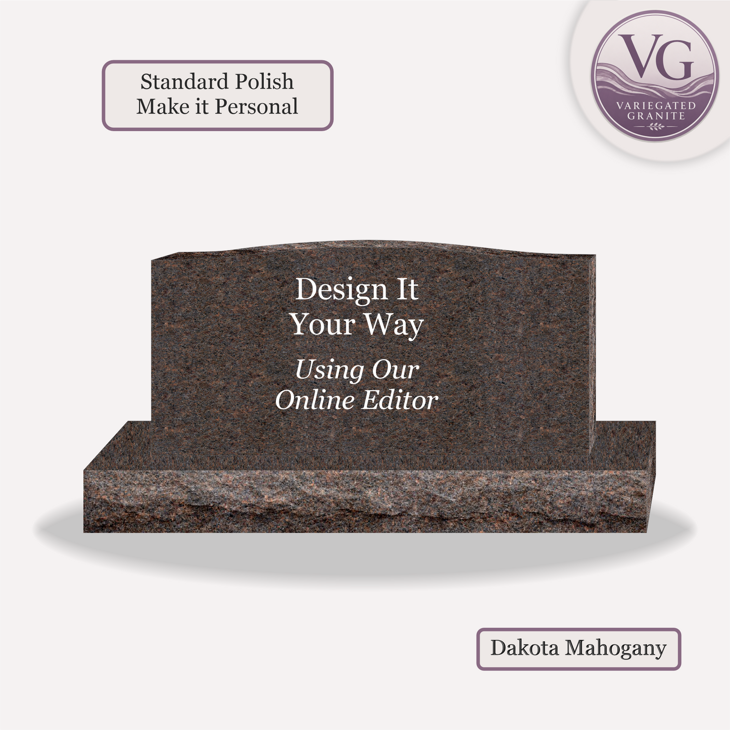 Companion Monument – 42x6x20 upright on 54x12x6 Base