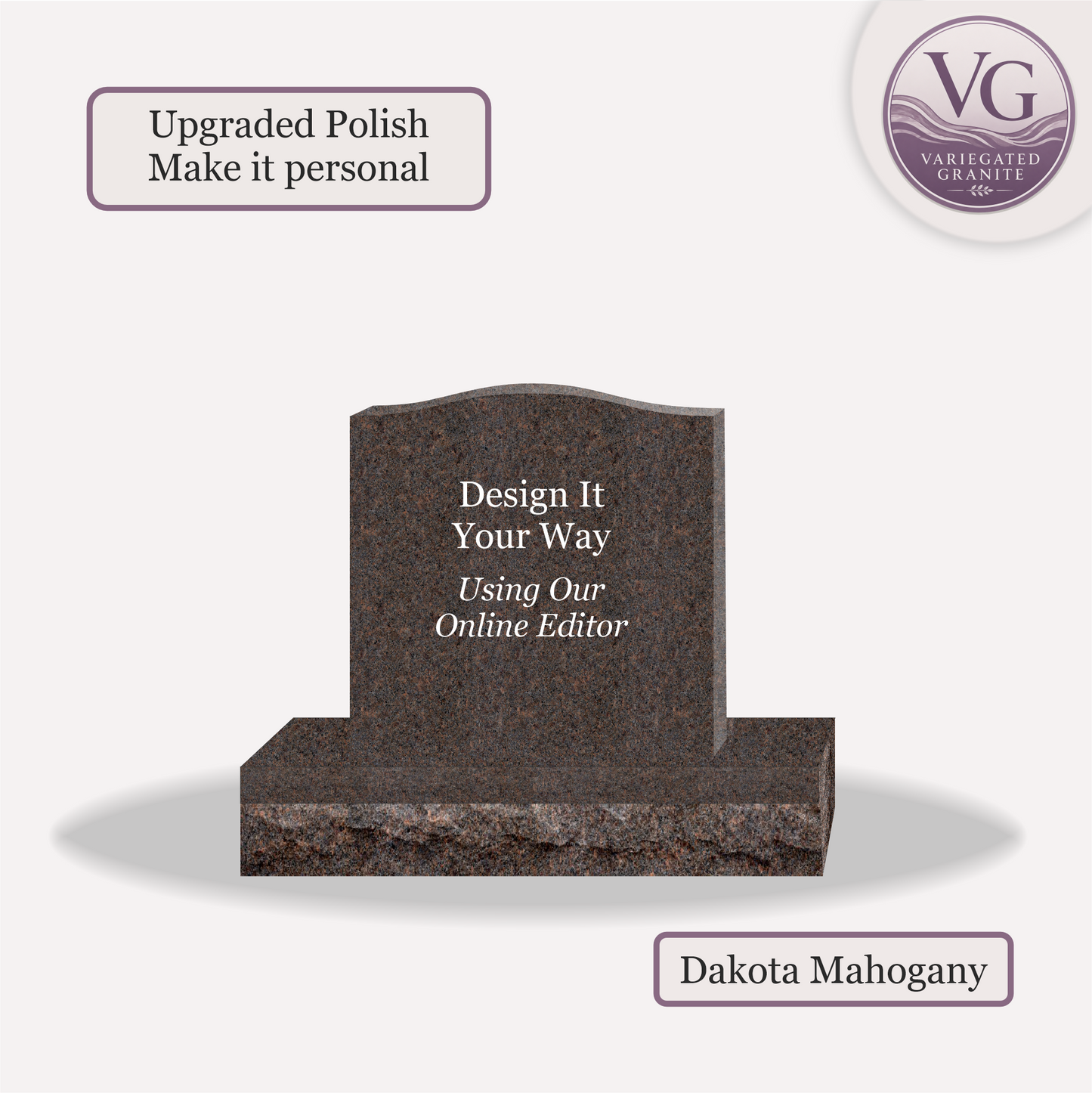 Upright Monument – 20x6x20 upright on 32x12x6 Base