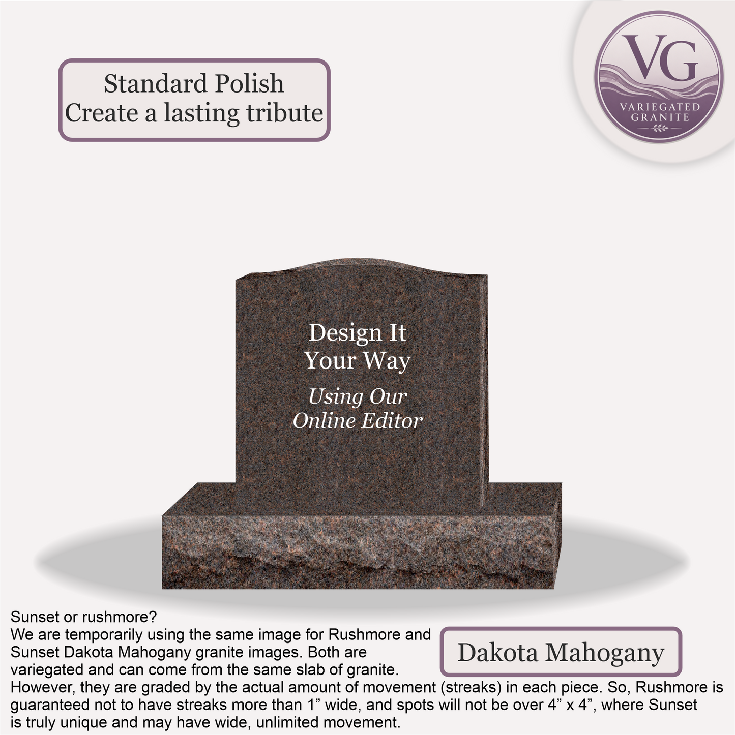 Upright Monument – 20x6x20 upright on 32x12x6 Base