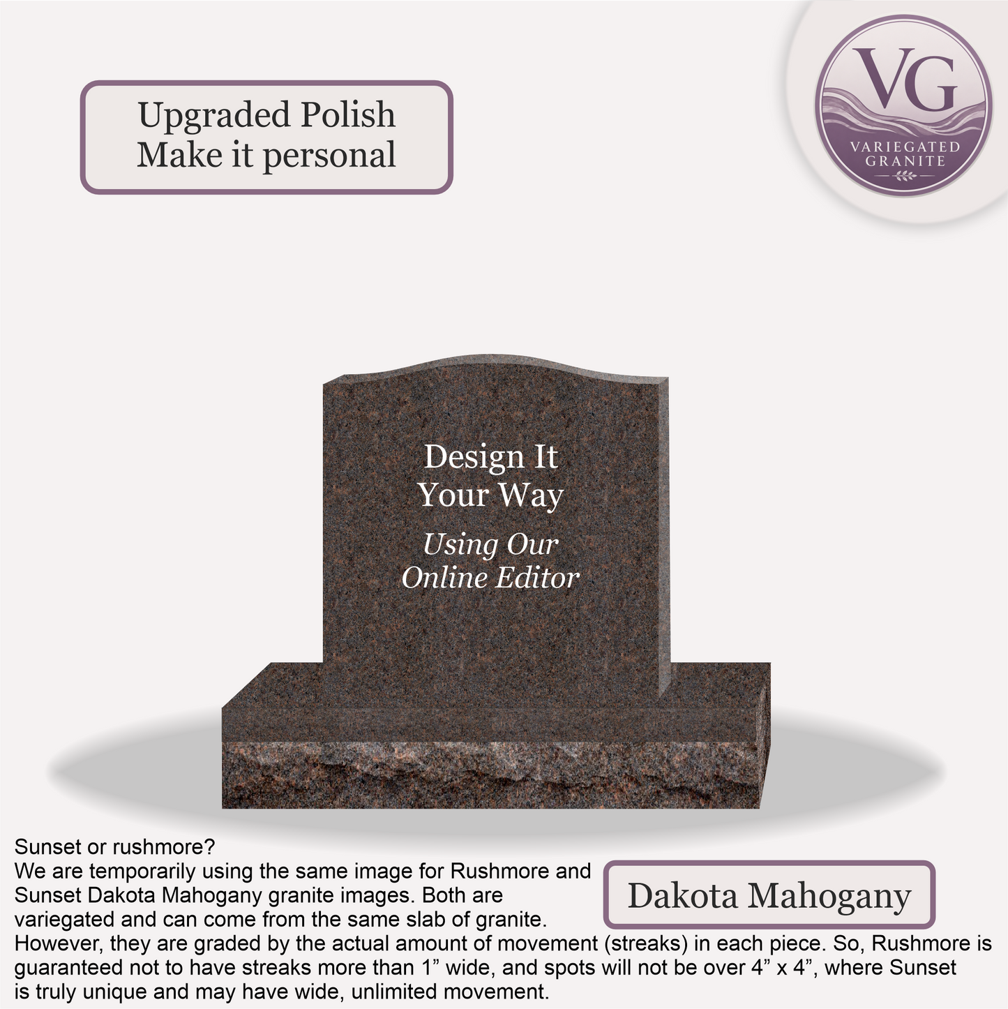 Upright Monument – 20x6x20 upright on 32x12x6 Base