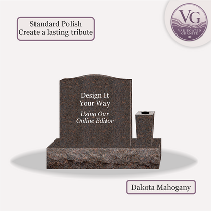 Upright Monument With 1 Vase – 20x4x20 upright on 32x8x6 Base