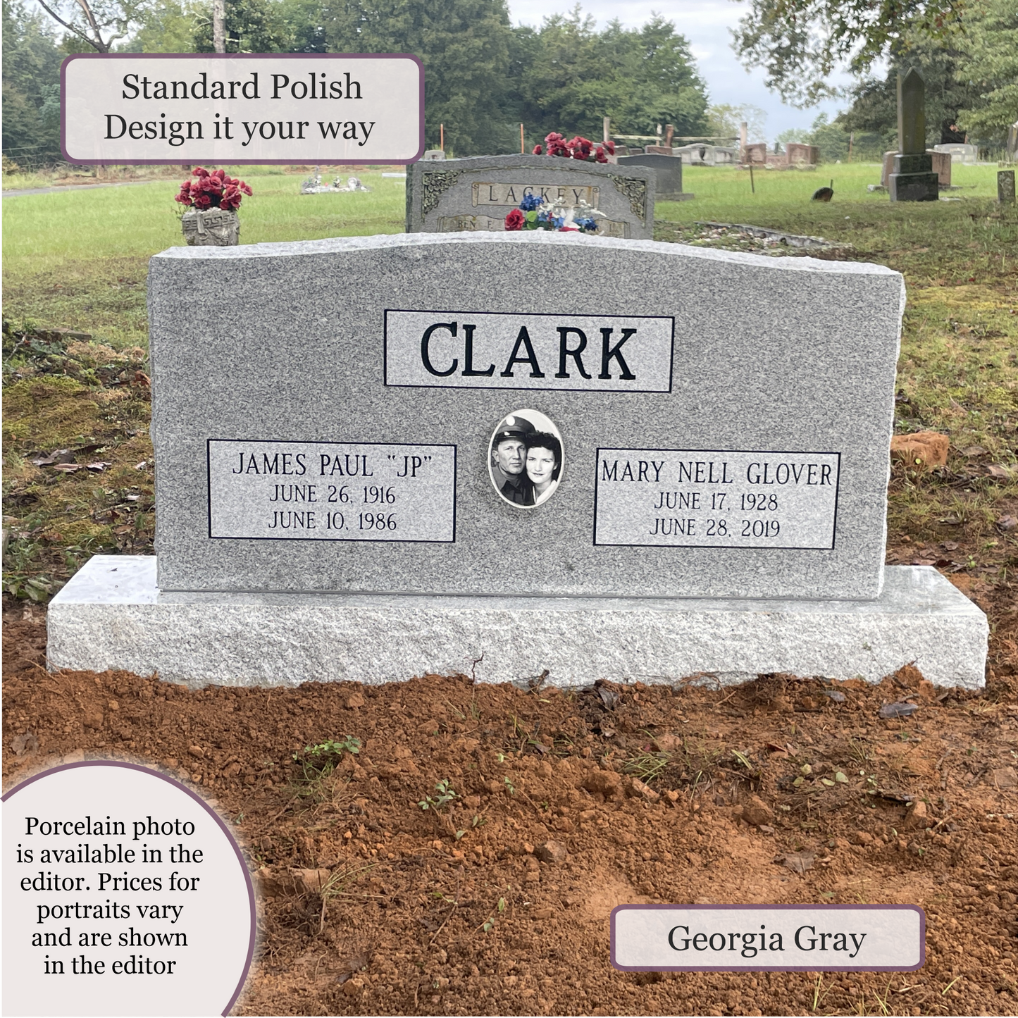 Companion Monument – 42x6x20 upright on 54x12x6 Base