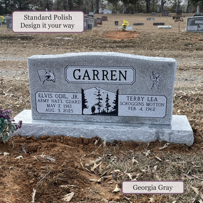 Companion Monument – 42x6x20 upright on 54x12x6 Base