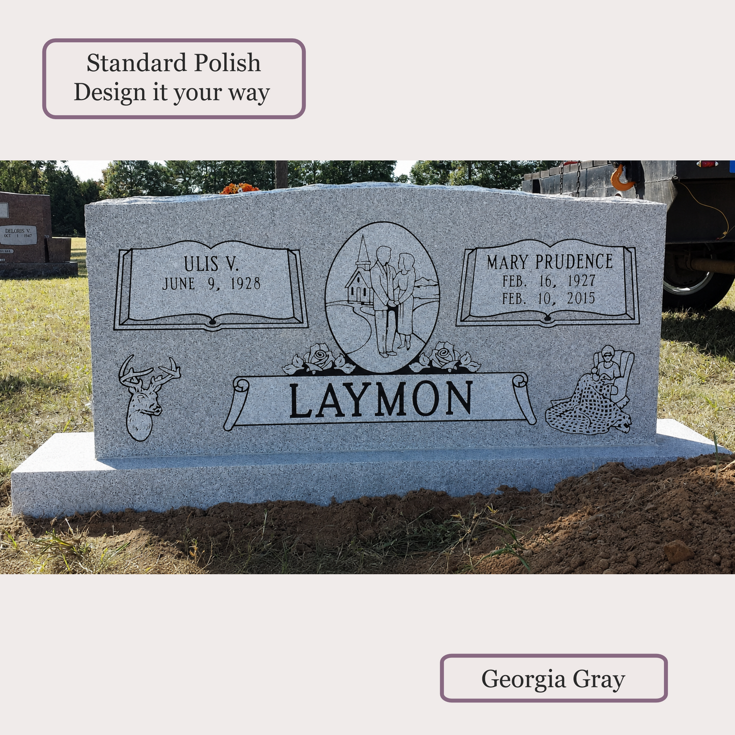 Companion Monument – 48x6x22 upright on 60x12x6 Base