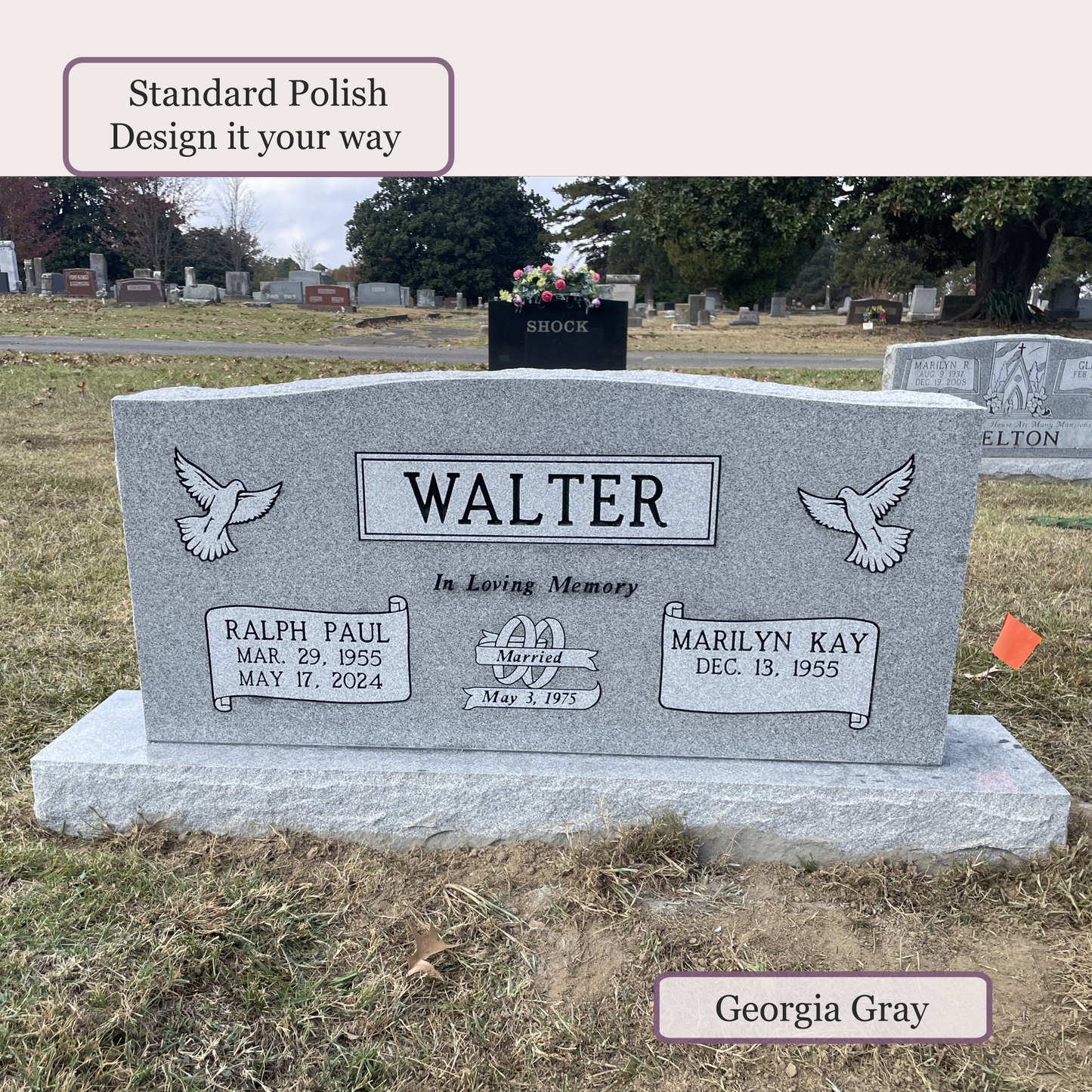 Companion Monument – 48x6x22 upright on 60x12x6 Base