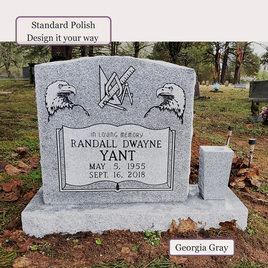 Upright Monument With 1 Vase – 24x6x24 upright on 36x12x6 Base