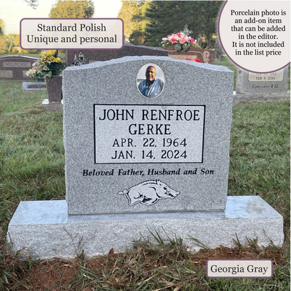Upright Monument – 20x4x20 upright on 32x8x6 Base