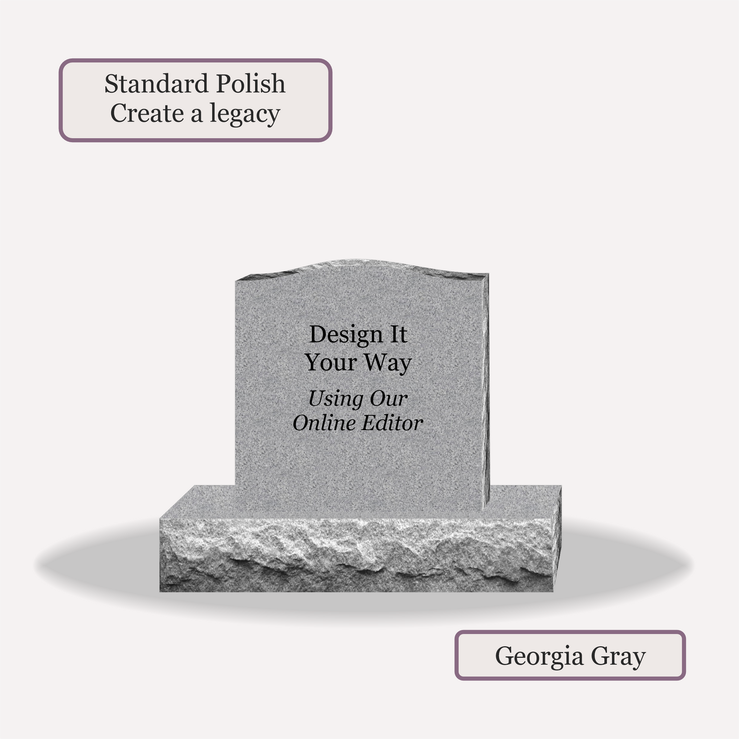 Upright Monument – 20x6x20 upright on 32x12x6 Base