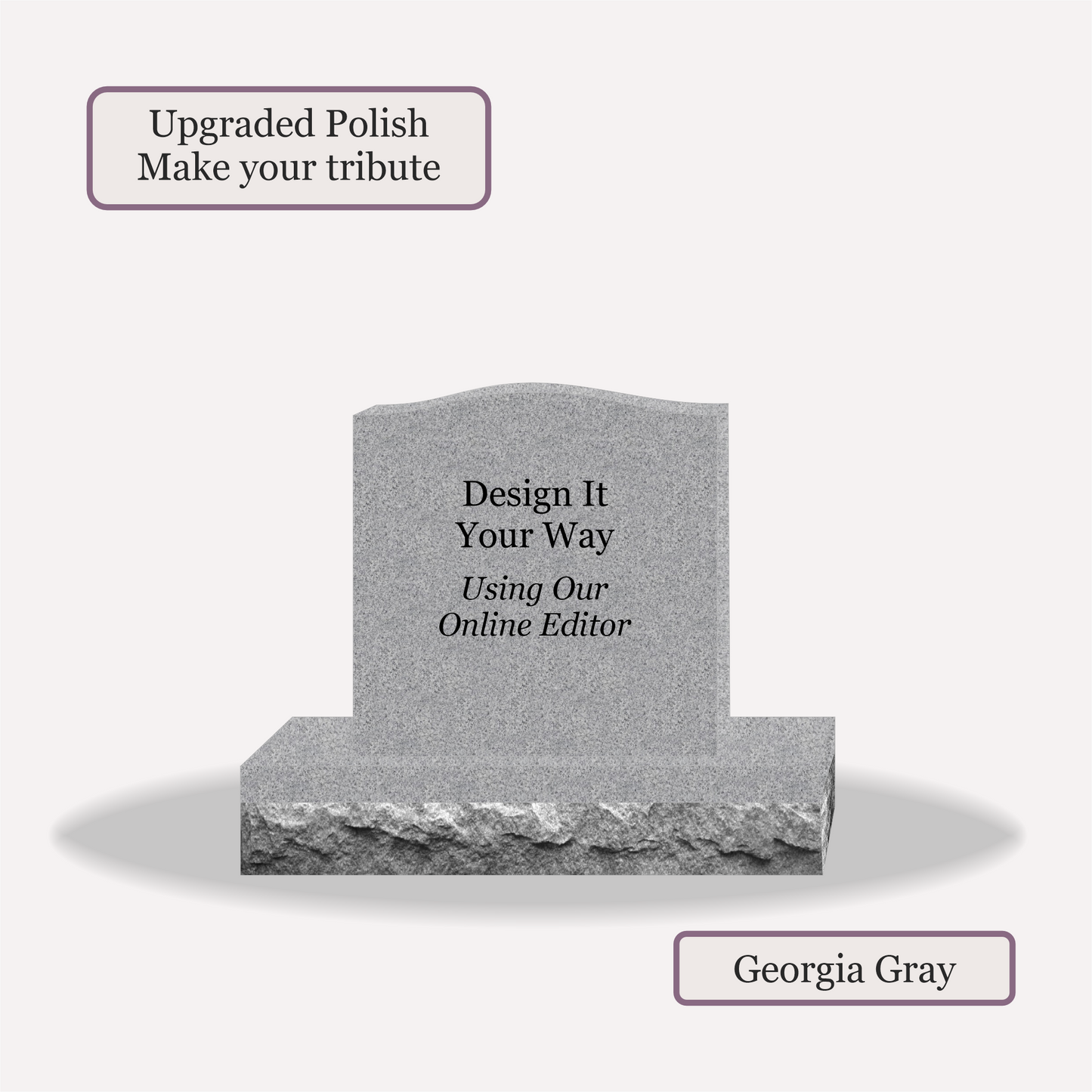 Upright Monument – 20x6x20 upright on 32x12x6 Base